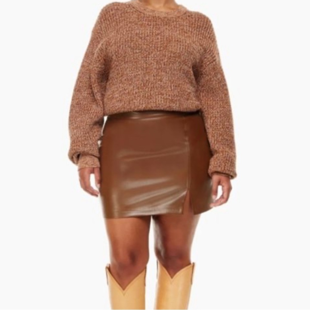 Wilfred vegan leather mini skirt